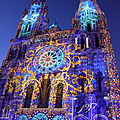 Les illuminations de la cathédrale de chartres (eure-et-loir) le 8 juillet 2019 (3)