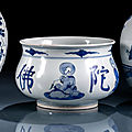 A blue and white censer, kangxi period (1662-1722)