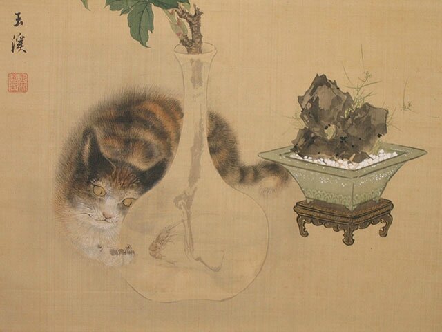 Mochizuki Gyokkei (1874-1938), Playing Cat