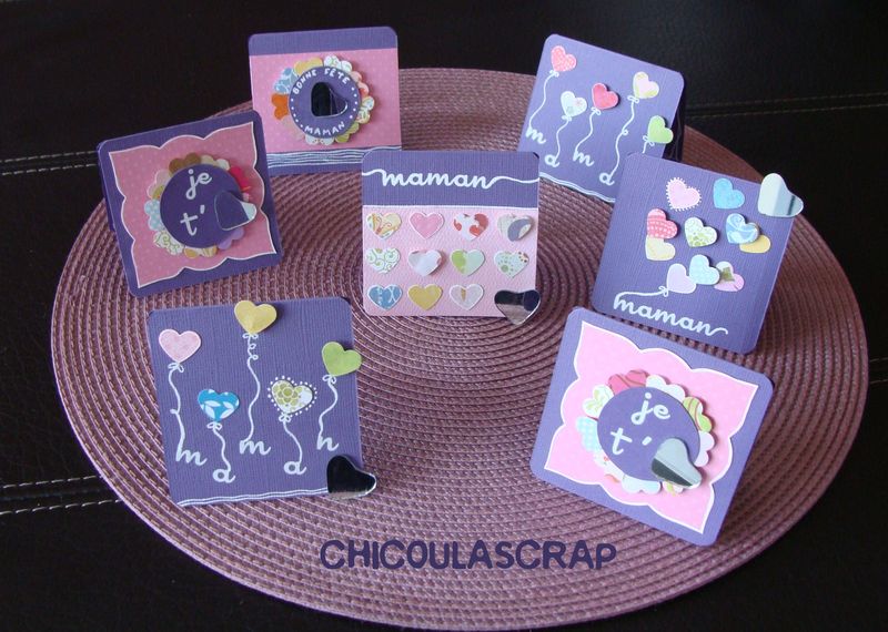 Petites Cartes Pour La Fete Des Meres Chicoulascrap