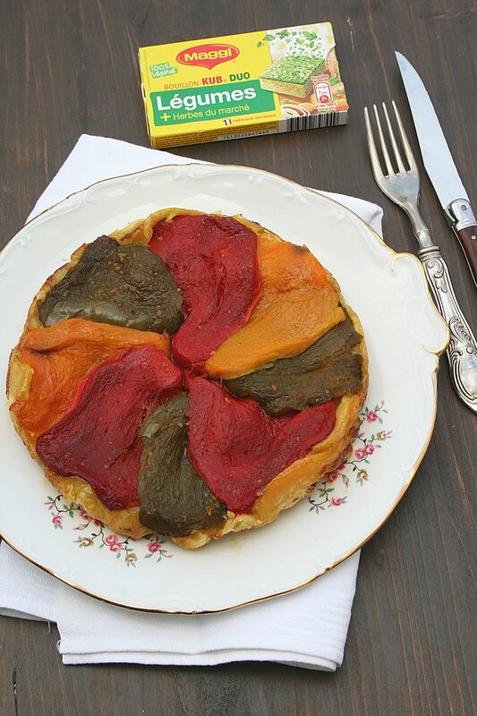 tarte tatin aux 3 poivrons - Pasion culinaire Minouchka