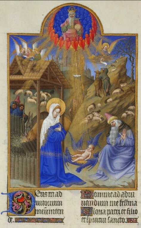 Nativité, rès Riches Heures du duc de Berry, Musée Condé, Chantilly