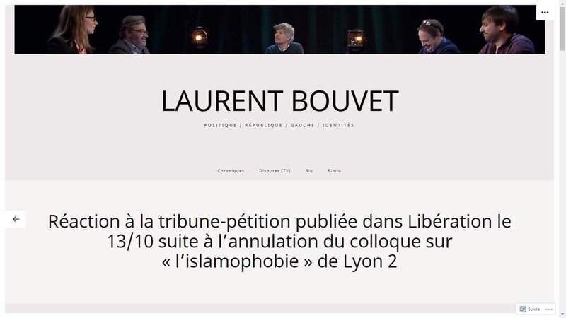LaurentBouvetColloqueIslamophobie