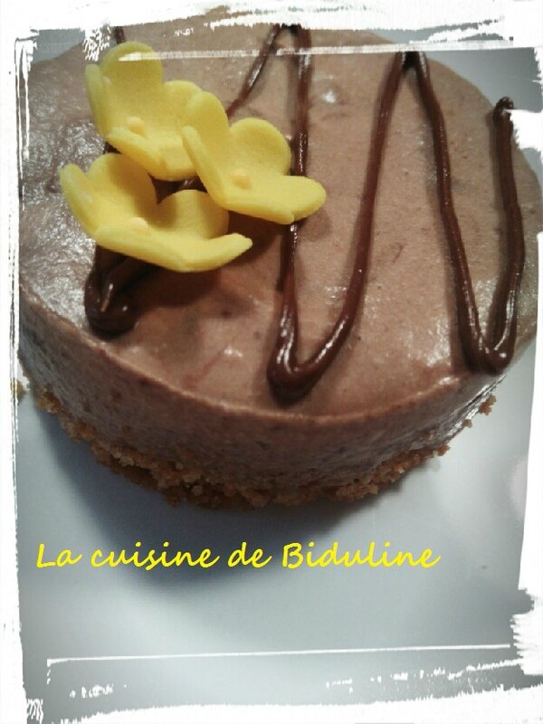 Mon entremet chocolat/caramel - La cuisine de Biduline