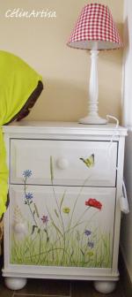 Chevet "Fleurs des champs & insectes"