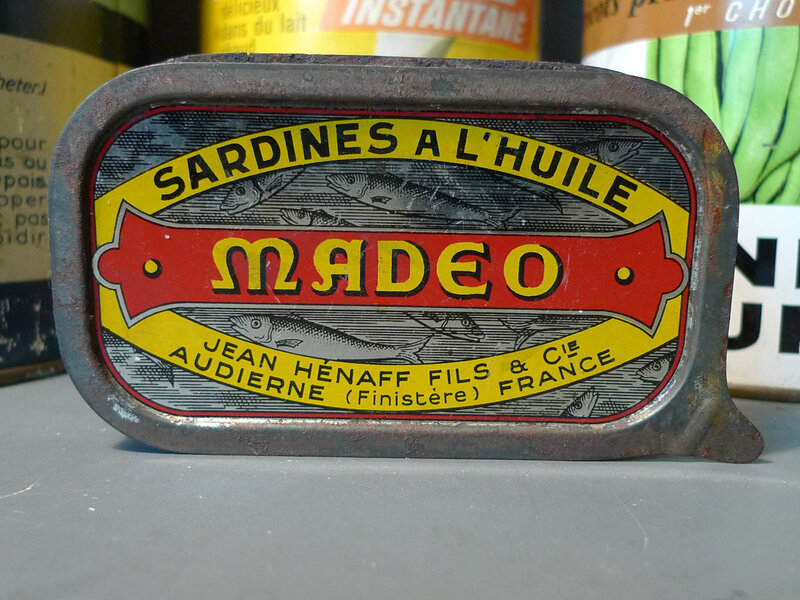 Boite de Sardines Madeo Henaff 1950