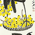 Qi baishi (1862-1957), loquats in a basket