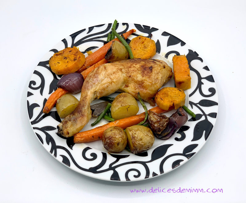 Cuisses de poulet et légumes au four 3