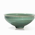 Celadon-Glazed Tea Bowl on a Narrow Foot Ring, late Song dynasty (960-1279)