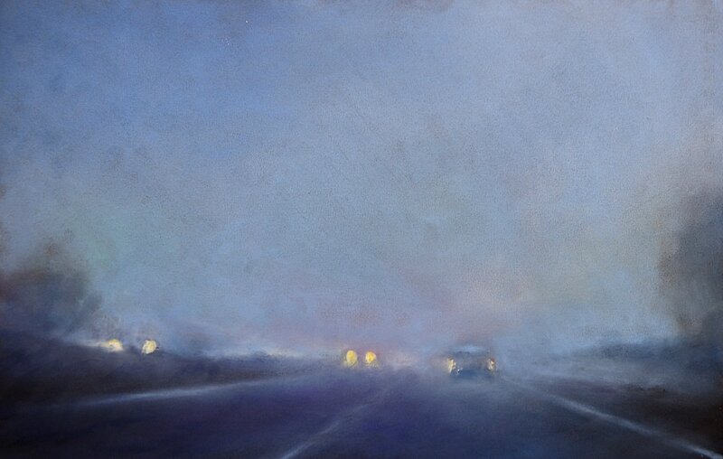 k'nowhere 91, oct 2017, pastel à l'huile, 48 x 32 cm