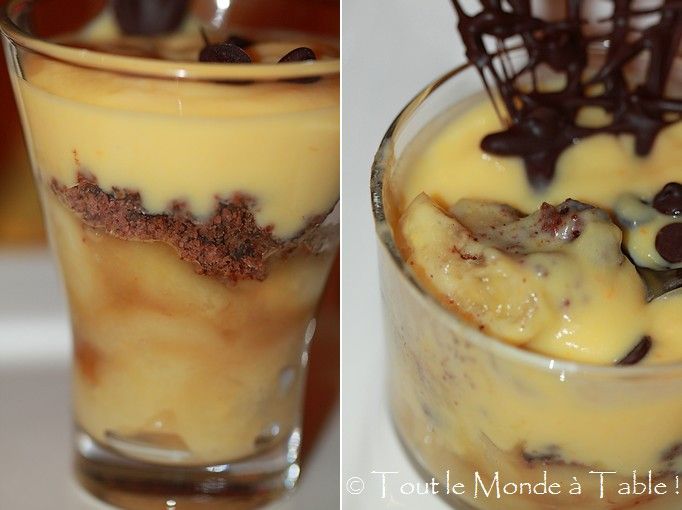 Trifle Banane Caramélisées Flambées Au Grand Marnier Orange Curd Et