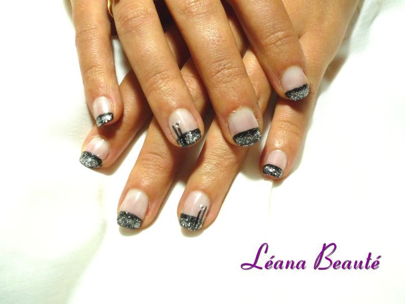 French noire à paillettes Léana Beauté