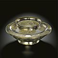 A superb and very rare parcel-gilt bowl and cover, tang dynasty, 8th-9th century