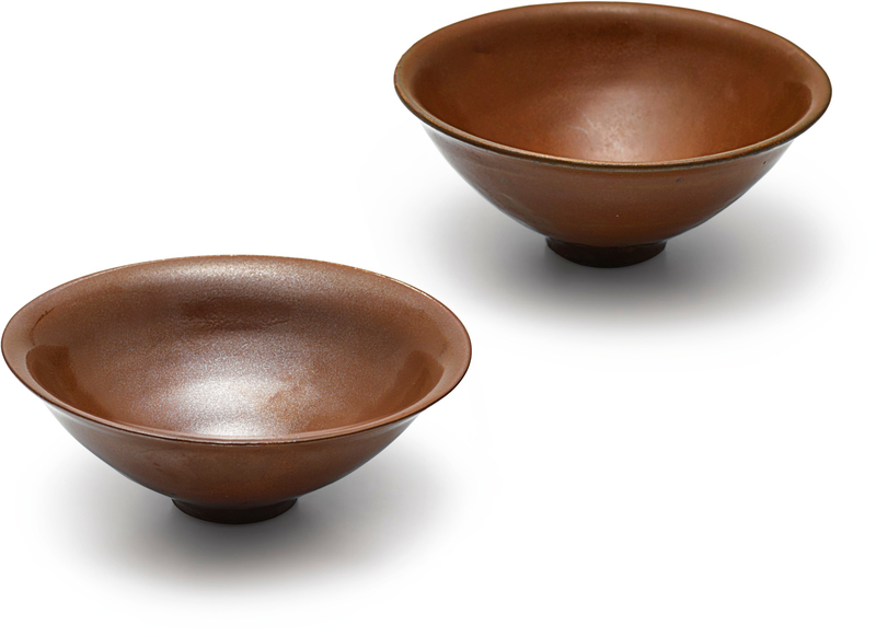 Two persimon-glazed bowls, Song dynasty (960-1279)