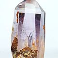 Elbaite, tourmaline, orange quartz, kyanite, quartz, ametrine, amethyst