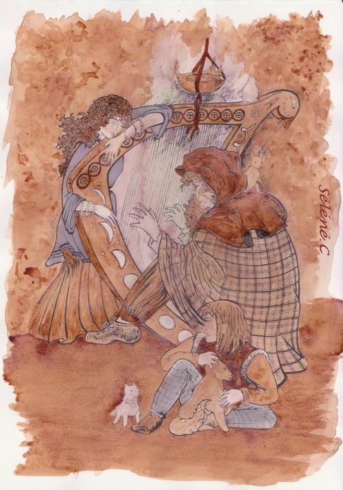 Le couple à la harpe
