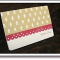 carte gingerbread & strass
