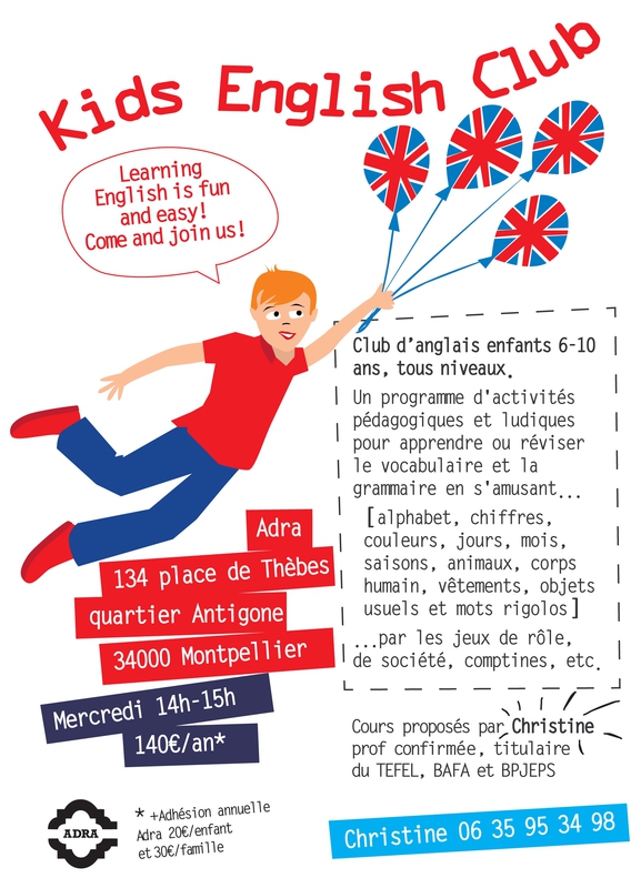 kids english A5 flyer
