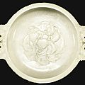 A finely carved white jade 'marriage' bowl, qing dynasty, qianlong period