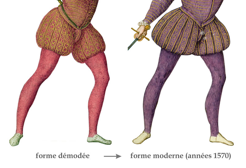 comparaison des modes (années 1570)