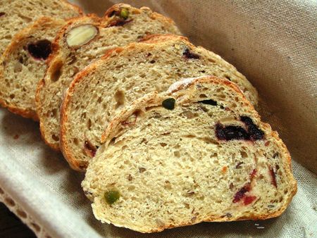 pain multi-céréales aux canneberges, pistaches et amandes (12)