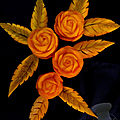 Roses sur carotte