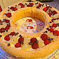 Gâteau d'anniversaire poire-chocolat-crème pâtissière