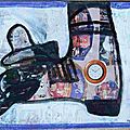 Chaussure Pas le temps Mélanie - collage et peinture