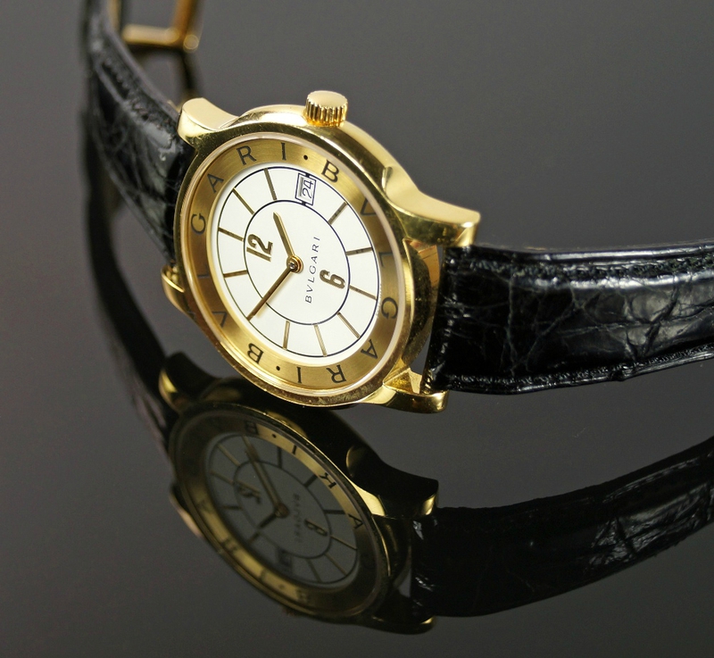 An 18ct gold cased Bulgari Solotempo gentleman's wrist watch