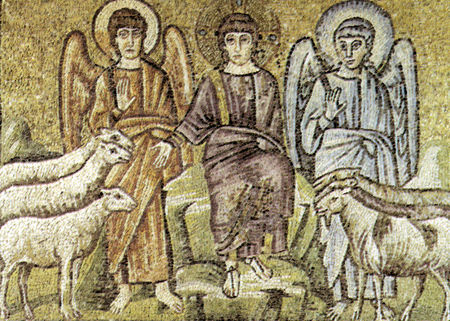 Ravenna__sant_apollinare_nuovo_cristo_divide_le_pecore_dai_capretti__inizio_del_VI_secolo_