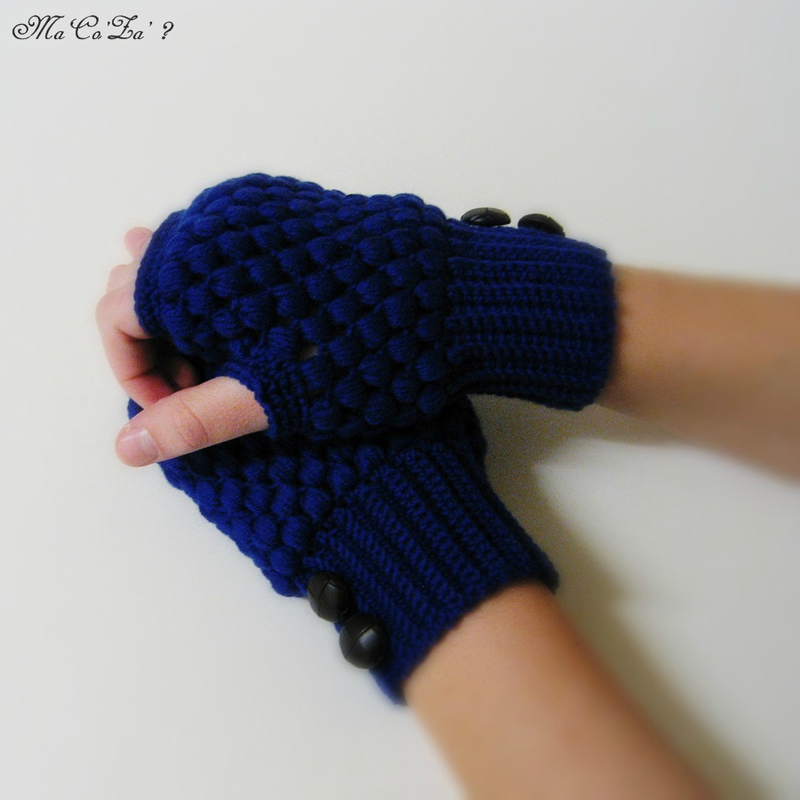 mitaine noisette au crochet 2