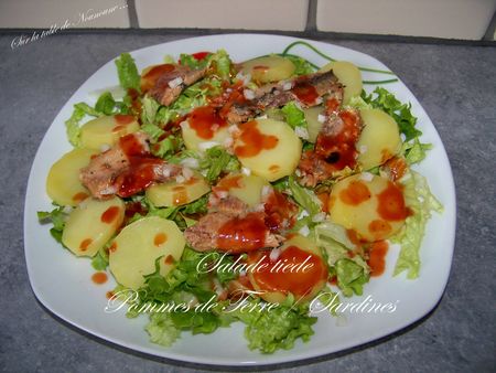 Salade tiède - Pommes de terres et sardines 1
