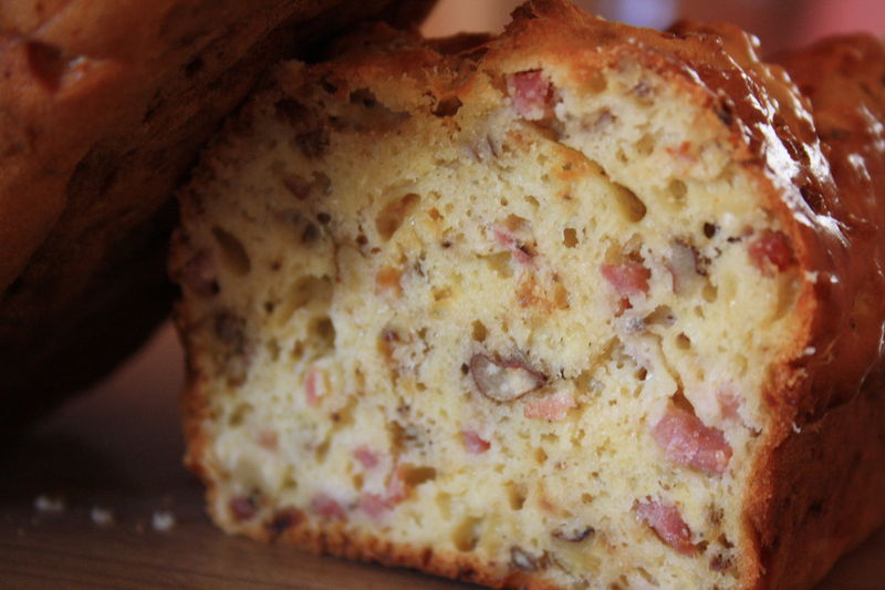 Cake aux lardons, noix....et à la soupe!! Mapom en cuisine