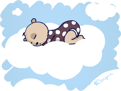 petit ourson sur son nuage