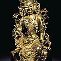 A finely cast gilt-bronze figure of avalokiteshvara, ming dynasty, 15th century, probably zhengtong period (1436-1449)