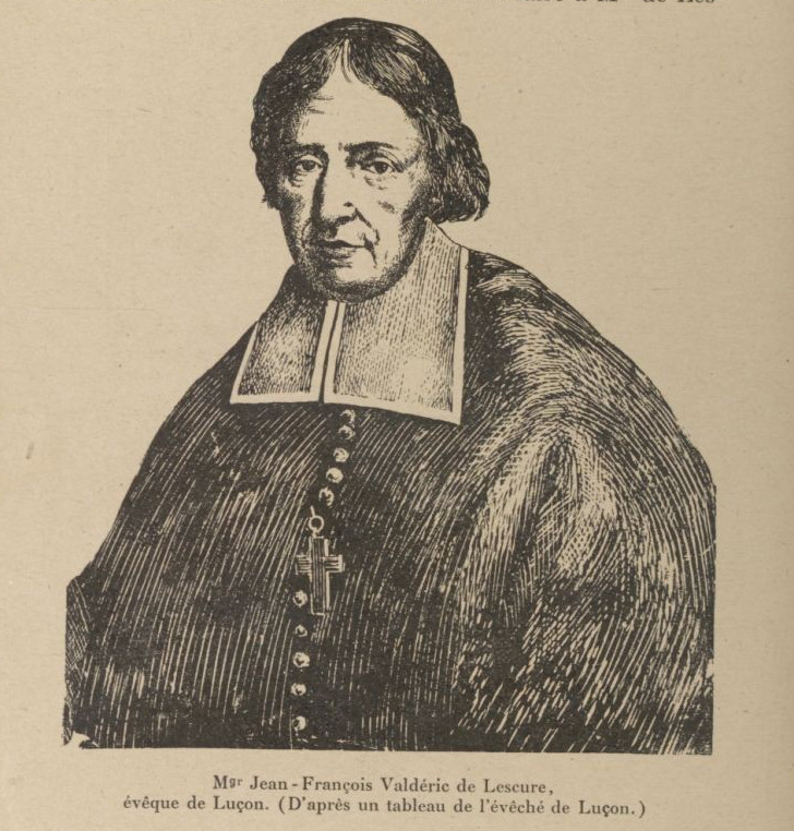 Mgr Jean - François Valdéric de Lescure, évêque de Luçon