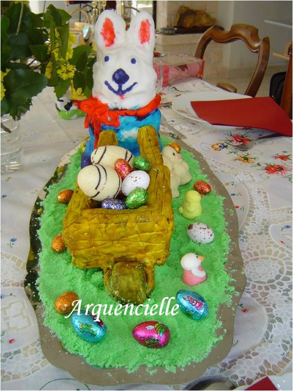 Gateau Lapin Et Sa Brouette 3d Paques Vue Face Photo De Cuisine Creative Version Sucre Noel Et Paques Les Creations D Arquencielle