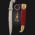 A lion-headed jade-hilted dagger (khanjar) with scabbard, north india or deccan, circa 1750 