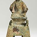 A bronze votive figure of buddha, china, 22nd  year of the taihe reign (498), northern wei dynasty