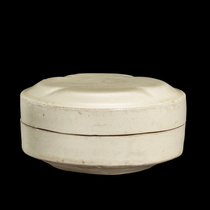 A rare Dingyao white-glazed box and cover Northern Song dynasty, dated Yuanyou 4th year, corresponding to 1089