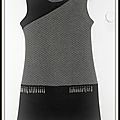 Robe de jersey matelassé bicolore