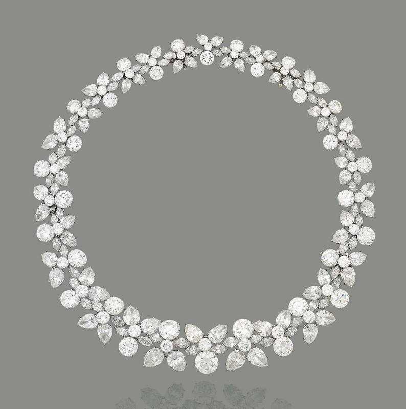 An important diamond holly wreath necklace by Harry Winston