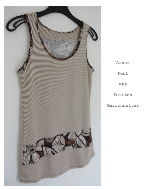 debardeur raye beige 1