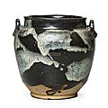 A phosphatic-splashed brown-glazed jar, tang dynasty (618-907)