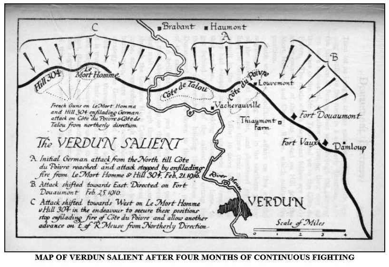 Map of Verdun 1916-1