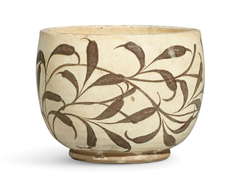 A rare Cizhou white-ground painted bowl, Song dynasty (960-1279)