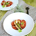 Petites tomates confites à la crème de basilic et parmesan
