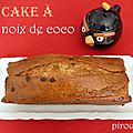 Cake moelleux à la noix de coco et aux pépites de chocolat