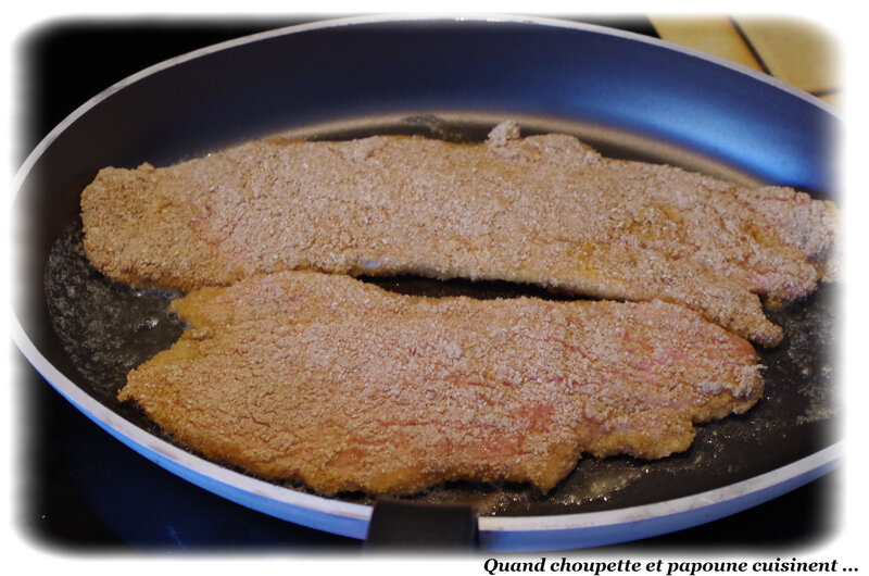 escalopes de veau panées, salade de concombre-6842