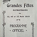 Les grandes fêtes patriotiques de 1919 à belfort, l'élaboration du programme (2e partie)